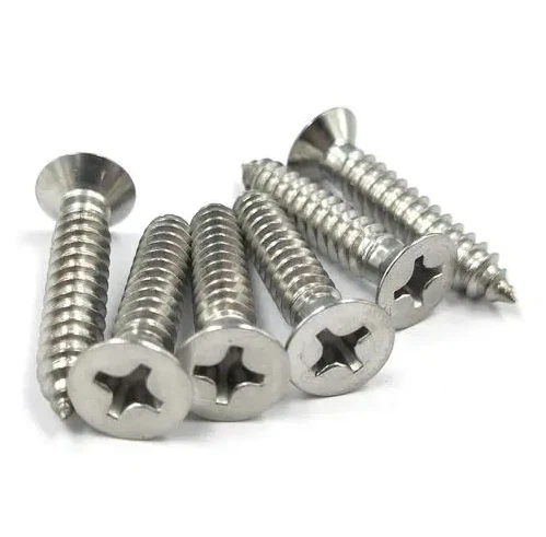 500 Keping Skru Mengetuk Sendiri Untuk Logam-- 304/316 Skru Mengetuk Sendiri Keluli Tahan Karat — 2.2 Hingga 6.3 Kepala Rata Phillips Untuk Logam, Kayu dan Plastik